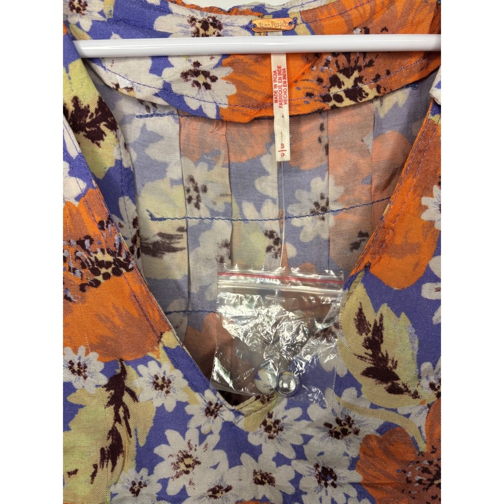 Free People Sugar Crush Mini Dress in Cobalt Small Cottage Core Grandma Core - Picture 4 of 9
